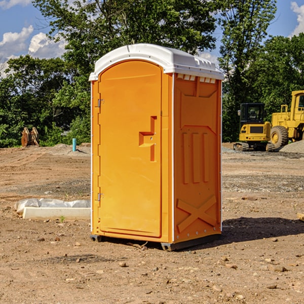 how often are the portable restrooms cleaned and serviced during a rental period in Blue Hill ME